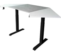 Угловой дизайн-стол StolStoya с регулируемой высотой Аэростол на раме Мотор SE211BAERWCHW