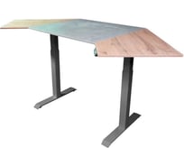Угловой дизайн-стол StolStoya с регулируемой высотой Аэростол на раме Мотор SE211GAERLCHL