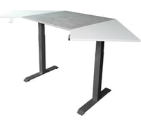 Угловой дизайн-стол StolStoya с регулируемой высотой Аэростол на раме Мотор SE211GAERWCHW