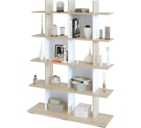 Стеллаж СОКОЛ дуб сонома/белый СТ-5 СТ5Дс5б6