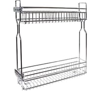 Бутылочница для кухни Аврора 150 правая, на скрытых направляющих с доводчиком / двухуровневая корзина 0610610