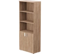 Шкаф для документов Альянс мебель полуоткрытый, широкий, 800х400х1980 ШДПВ Дуб крафт табачный