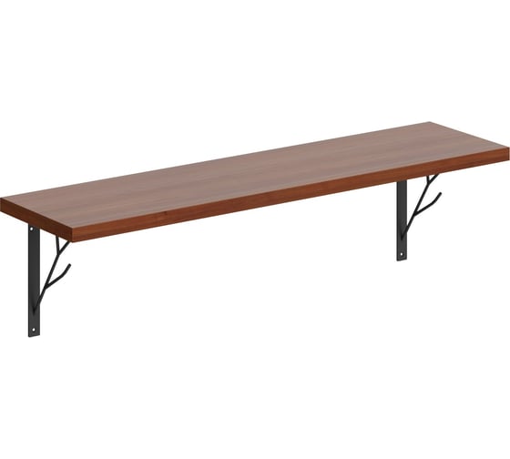 Полка SKYLAND SH1-TREE с полкодержателями орех французский 830x220x222 COFFEE 00-07067508 1