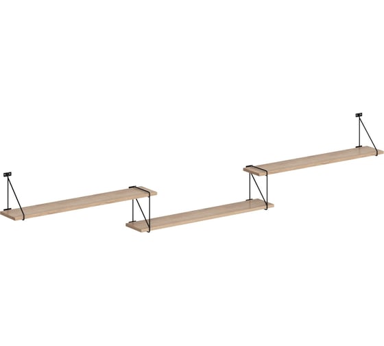 Полка SKYLAND SH3-ROD/BAR с полкодержателями дуб сонома светлый 2380x166x392 COFFEE 00-07067674 1
