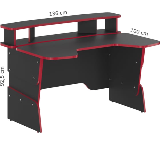 Игровой компьютерный стол SKYLAND STG 1390 антрацит/красный SKILLL 00-07055551