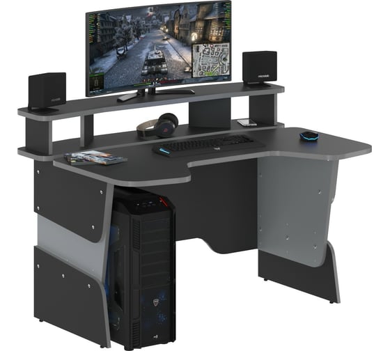 Игровой компьютерный стол SKYLAND STG 1390 антрацит/металлик SKILLL 00-07055553