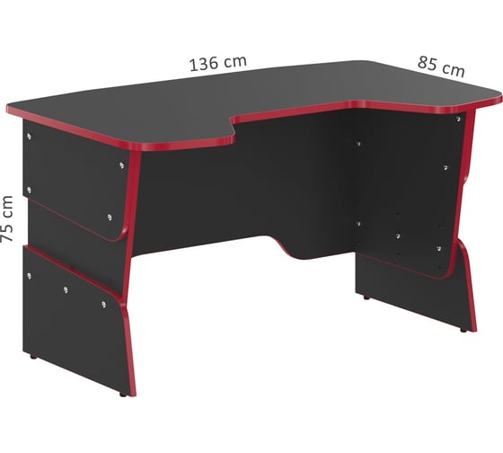 Игровой компьютерный стол SKYLAND STG 1385 антрацит/красный 1360x850x681/745/809 SKILLL 00-07055550