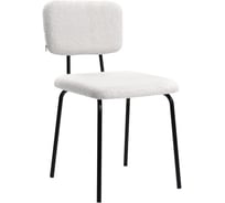 Стулья BRABIX CF-080, КОМПЛЕКТ 4 шт., черный каркас, букле белый, 533254