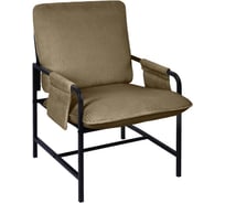 Кресло BRABIX Gentle LC-300, ЛОФТ, пружинный блок, ткань велсофт (плюш), мокко 533143