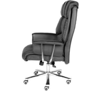 Кресло ФЕЛИКС руководителя EQ-5072, топ-ган, хром. подлокотники, экокожа черная ТК-002994000185
