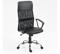 Кресло ФЕЛИКС руководителя Спутник +, черный, с механизмом качания, экокожа ТК-002994000255