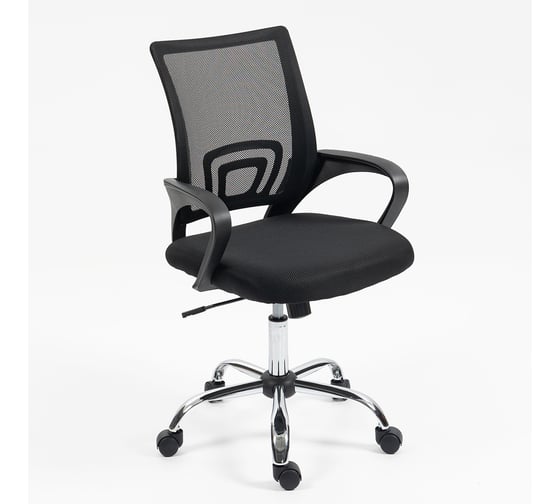 Кресло ФЕЛИКС для персонала Аура, черный, с механизмом качания, ткань/сетка ТК-002994000257 1