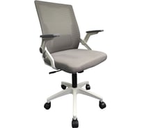 Кресло компьютерное GRAMBER, модель С08 серый, белый пластик C08