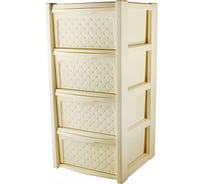 Комод Elf Plast Виола 82,5x39x39 см 4-х секционный бежевый пластик ХМ2168