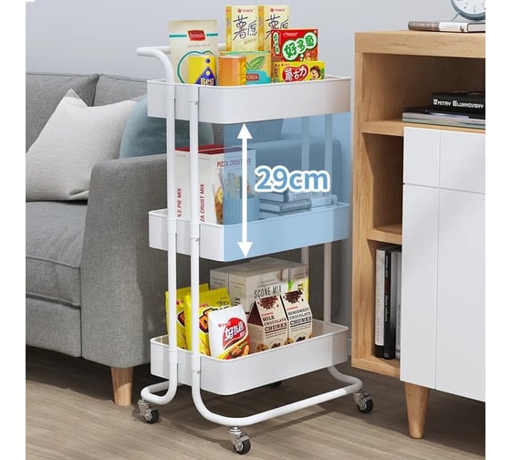 Стеллаж-этажерка на колесах SOKOLTEC HW47890WH 19311021