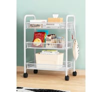 Стеллаж-этажерка на колесах SOKOLTEC HW47887WH 19311019