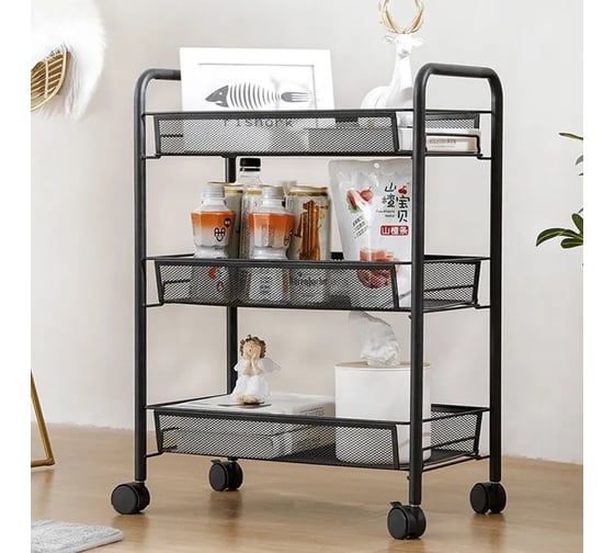 Стеллаж-этажерка на колесах SOKOLTEC HW47887BK 19311018