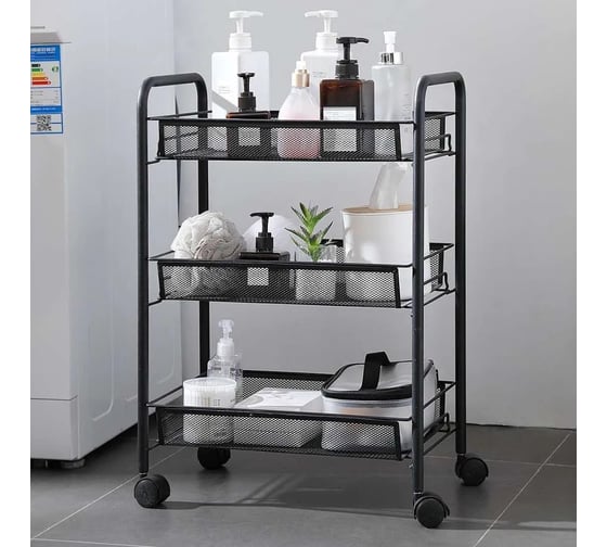 Стеллаж-этажерка на колесах SOKOLTEC HW47887BK 19311018