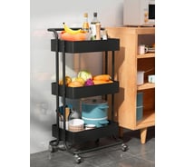 Стеллаж-этажерка на колесах SOKOLTEC HW47890BK 19311020