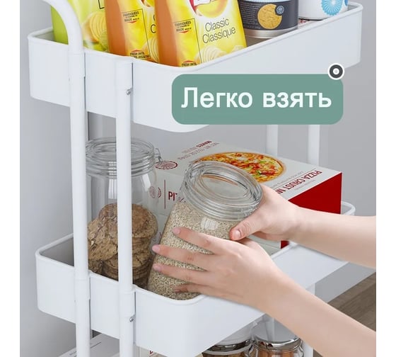 Стеллаж-этажерка на колесах SOKOLTEC HW47890BK 19311020