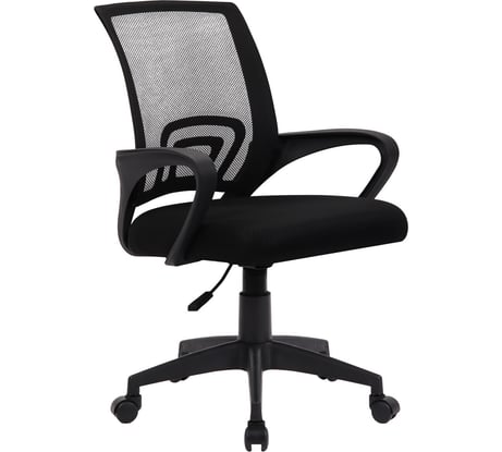 Кресло Cromex Top CH-695, с подлокотниками, сетка, черное, ткань TW, 533065