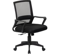 Кресло Cromex Basic CH-698, с подлокотниками, мех. качания, сетка, черное, ткань TW, 533069