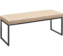 Банкетка GreenWeen ALBA черная/экокожа Light Beige GW-ALBA-LEA-110B-LB