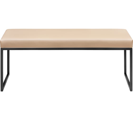 Банкетка GreenWeen ALBA черная/экокожа Light Beige GW-ALBA-LEA-110B-LB