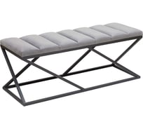 Банкетка GreenWeen ZUMA черная, верх Light Blue, Bulon 1100x400x450 GW-ZUMA-LB-110B-BL