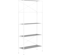 Стеллаж GreenWeen KARIN-800 белый, стекло 1750x800x300 GW-KARIN-800-G-W