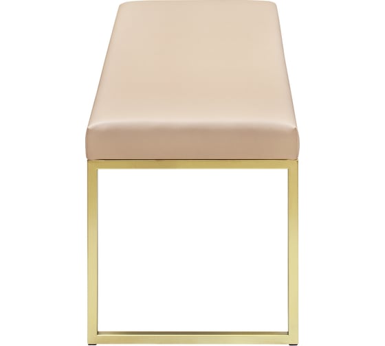Банкетка GreenWeen ALBA золотая/экокожа Light Beige GW-ALBA-LEA-110G-LB