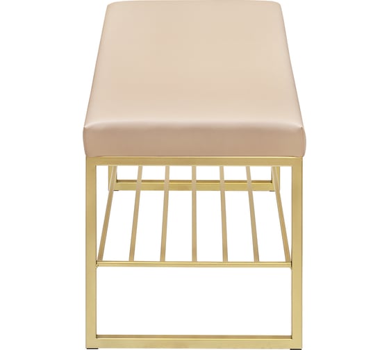 Банкетка GreenWeen RUBY MINI золотой/экокожа Light Beige GW-RUBYMINI-LEA-850G-LB
