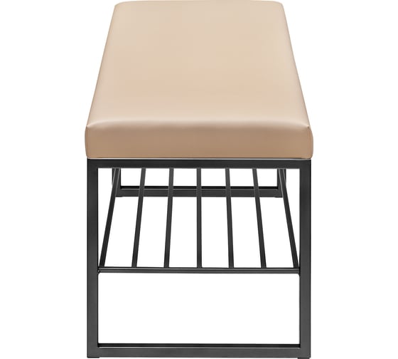 Банкетка GreenWeen RUBY MINI черный/экокожа Light Beige GW-RUBYMINI-LEA-850B-LB