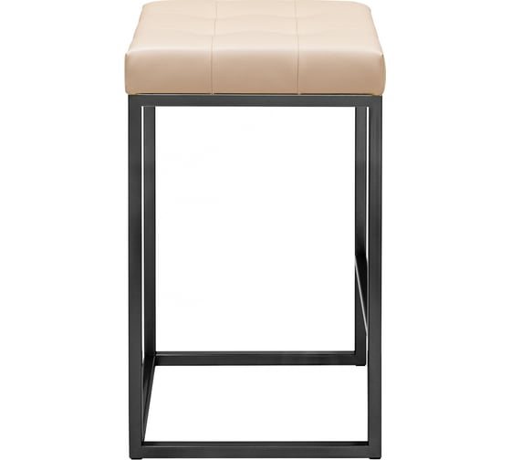 Полубарный стул GreenWeen SOHO черный/экокожа Light Beige GW-SOHO-B-LEA-LB