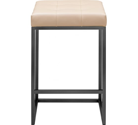 Полубарный стул GreenWeen SOHO черный/экокожа Light Beige GW-SOHO-B-LEA-LB