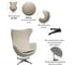 Кресло BRADEX EGG CHAIR латте FR 0482 5
