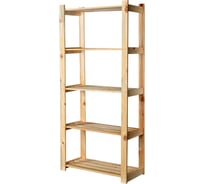 Стеллаж ООО Торгснаб 1800x840x375 мм из массива хвои 5 полок 00-00000004