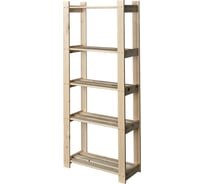 Стеллаж ООО Торгснаб 1500x640x280 мм из массива хвои 5 полок 00-00000003