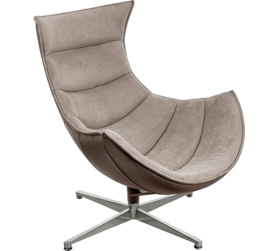 Кресло BRADEX LOBSTER CHAIR латте искусственная замша, коричневый прессованная кожа FR 1049 1