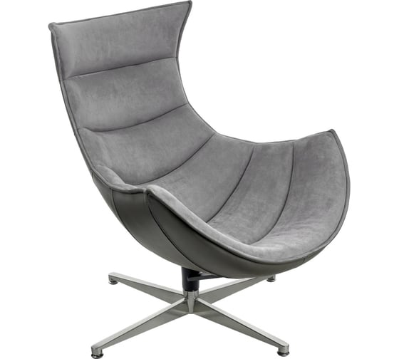 Кресло BRADEX LOBSTER CHAIR серый искусственная замша, серый прессованная кожа FR 1050 1