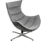 Кресло BRADEX LOBSTER CHAIR серый искусственная замша, серый прессованная кожа FR 1050 1