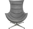 Кресло BRADEX LOBSTER CHAIR серый искусственная замша, серый прессованная кожа FR 1050 3