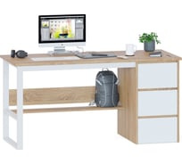 Стол письменный СОКОЛ СПМ-214 Дуб сонома/белый 00-00016833