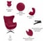 Кресло BRADEX EGG CHAIR винный, искусственная замша FR 0643 6