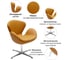 Кресло BRADEX SWAN CHAIR оранжевый FR 0660 6