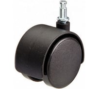 Колесо мебельное поворотное Zitar пластик, черный, штифт М11, D50, б/т (4шт) - пакет 155986