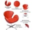 Кресло BRADEX SWAN CHAIR красный FR 0483 6
