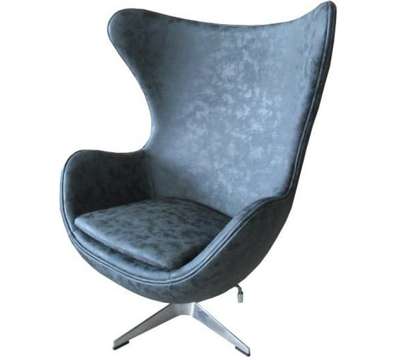 Кресло BRADEX EGG CHAIR черный матовый с эффектом состаренной кожи FR 0255