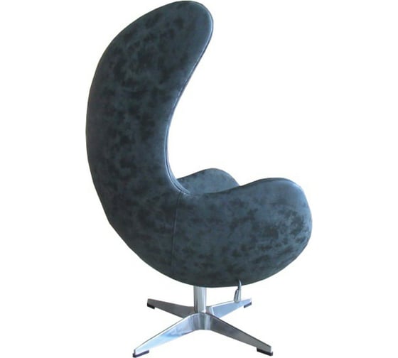 Кресло BRADEX EGG CHAIR черный матовый с эффектом состаренной кожи FR 0255