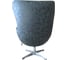 Кресло BRADEX EGG CHAIR черный матовый с эффектом состаренной кожи FR 0255 4